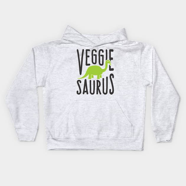 Dinosaur Vegetarian Shirt - Veggiesaurus Kids Hoodie by redbarron